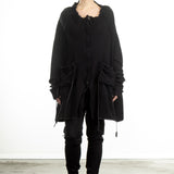 Rundholz Dip Damen Kaschmir Strickjacke oversized schwarz 