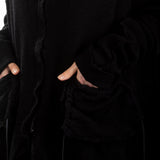 Rundholz Dip Damen Kaschmir Strickjacke oversized schwarz 