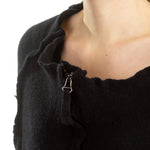 Rundholz Dip Damen Kaschmir Strickjacke oversized schwarz 