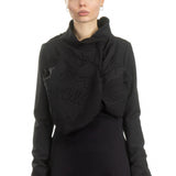 Rundholz Damen Kurz Jacke Avantgarde schwarz