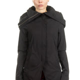 Rundholz Damen Mantel Comic schwarz