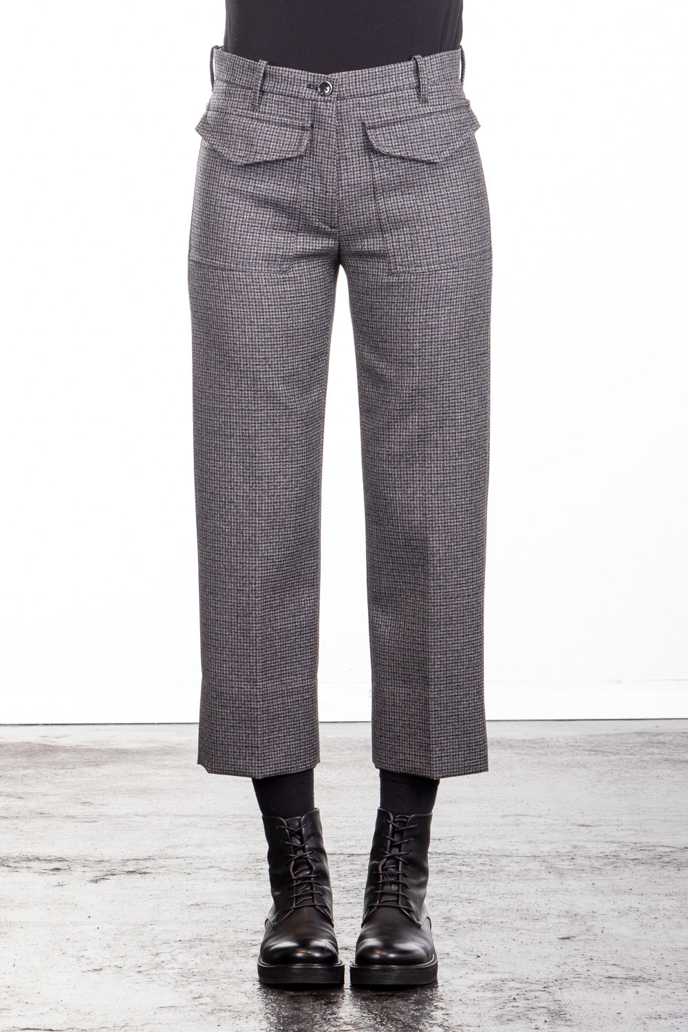 Nine In The Morning Damen Cropped Culotte Wollhose Lucy grau