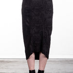 Rundholz Damen Midirock schwarz