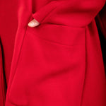 Rundholz Damen Mantel oversized rot