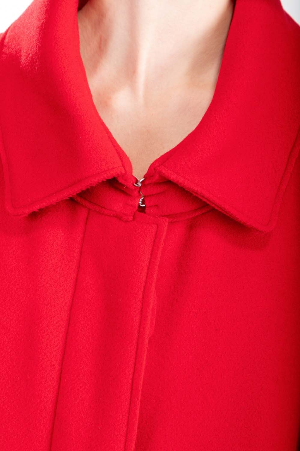 Rundholz Damen Mantel oversized rot