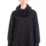 Rundholz DIP Damen OVERSIZED Sweatkleid   schwarz