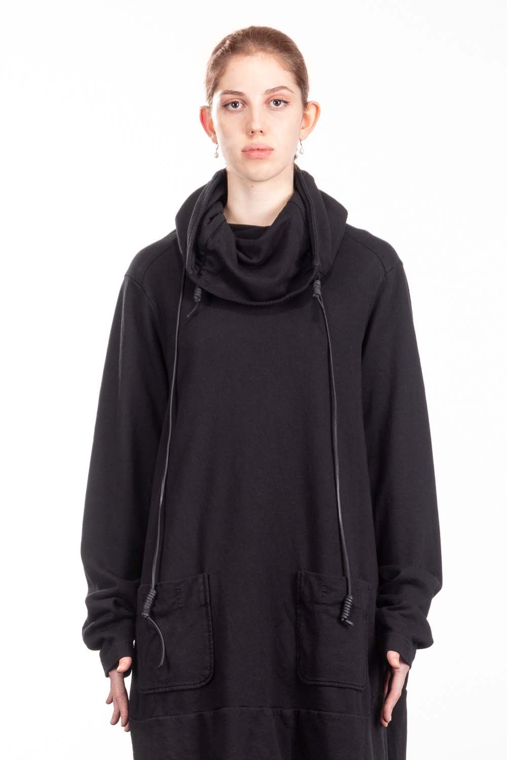 Rundholz DIP Damen OVERSIZED Sweatkleid   schwarz