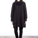 Rundholz DIP Damen OVERSIZED Sweatkleid   schwarz
