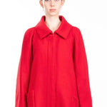 Rundholz Damen Mantel oversized rot
