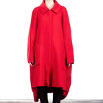 Rundholz Damen Mantel oversized rot