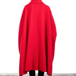 Rundholz Damen Mantel oversized rot