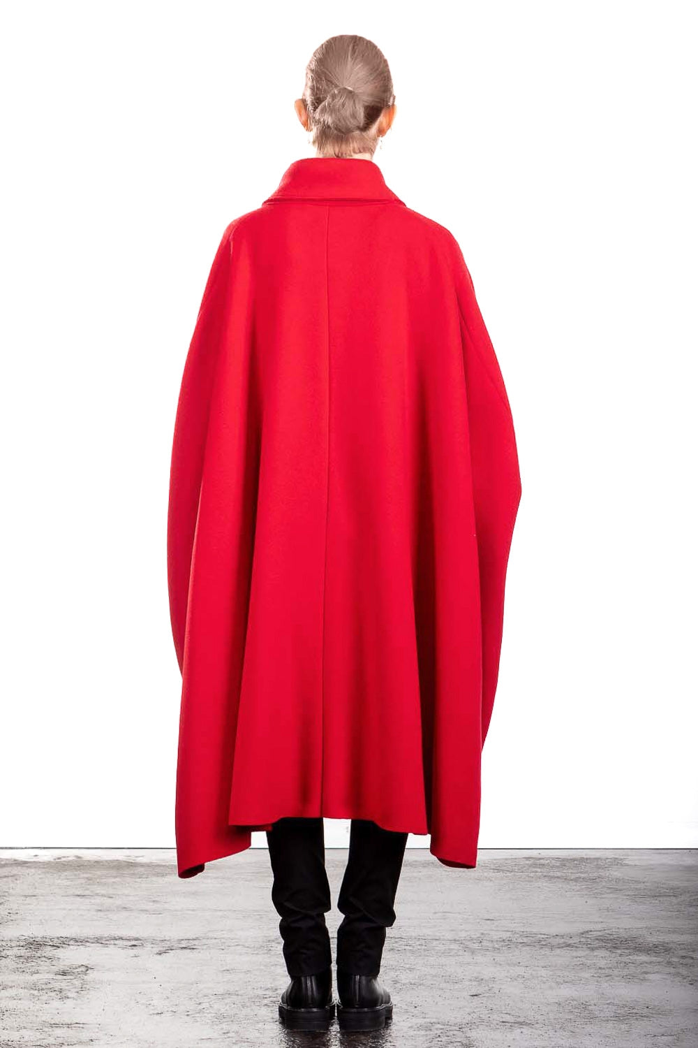 Rundholz Damen Mantel oversized rot