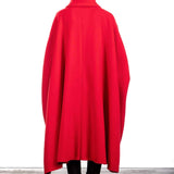 Rundholz Damen Mantel oversized rot