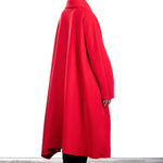 Rundholz Damen Mantel oversized rot