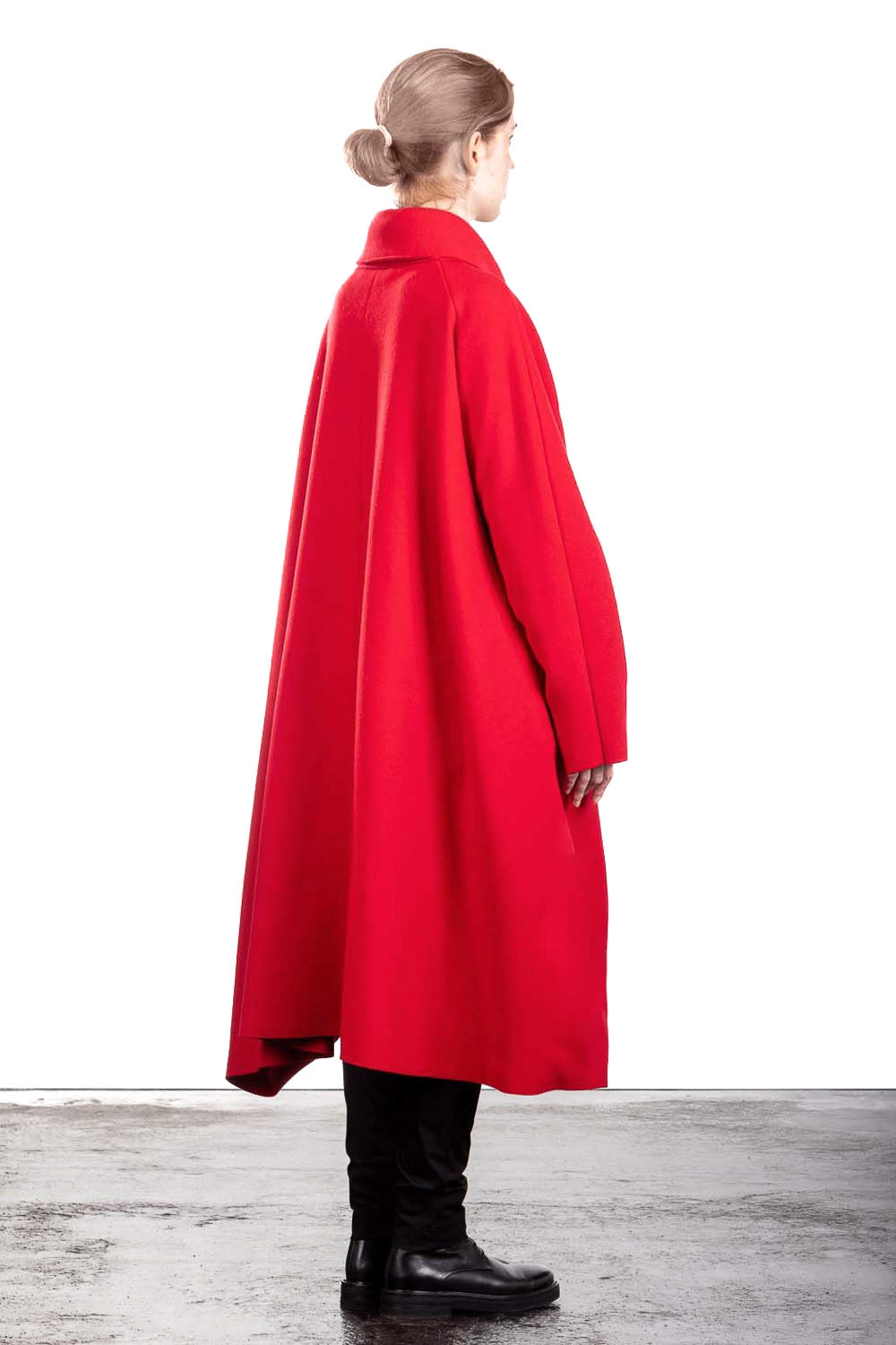 Rundholz Damen Mantel oversized rot