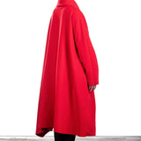 Rundholz Damen Mantel oversized rot