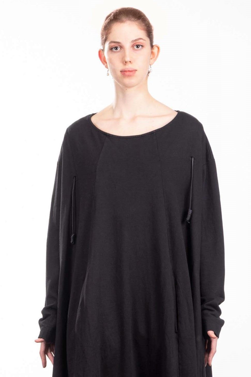 Rundholz DIP Damen OVERSIZED Kleid  schwarz