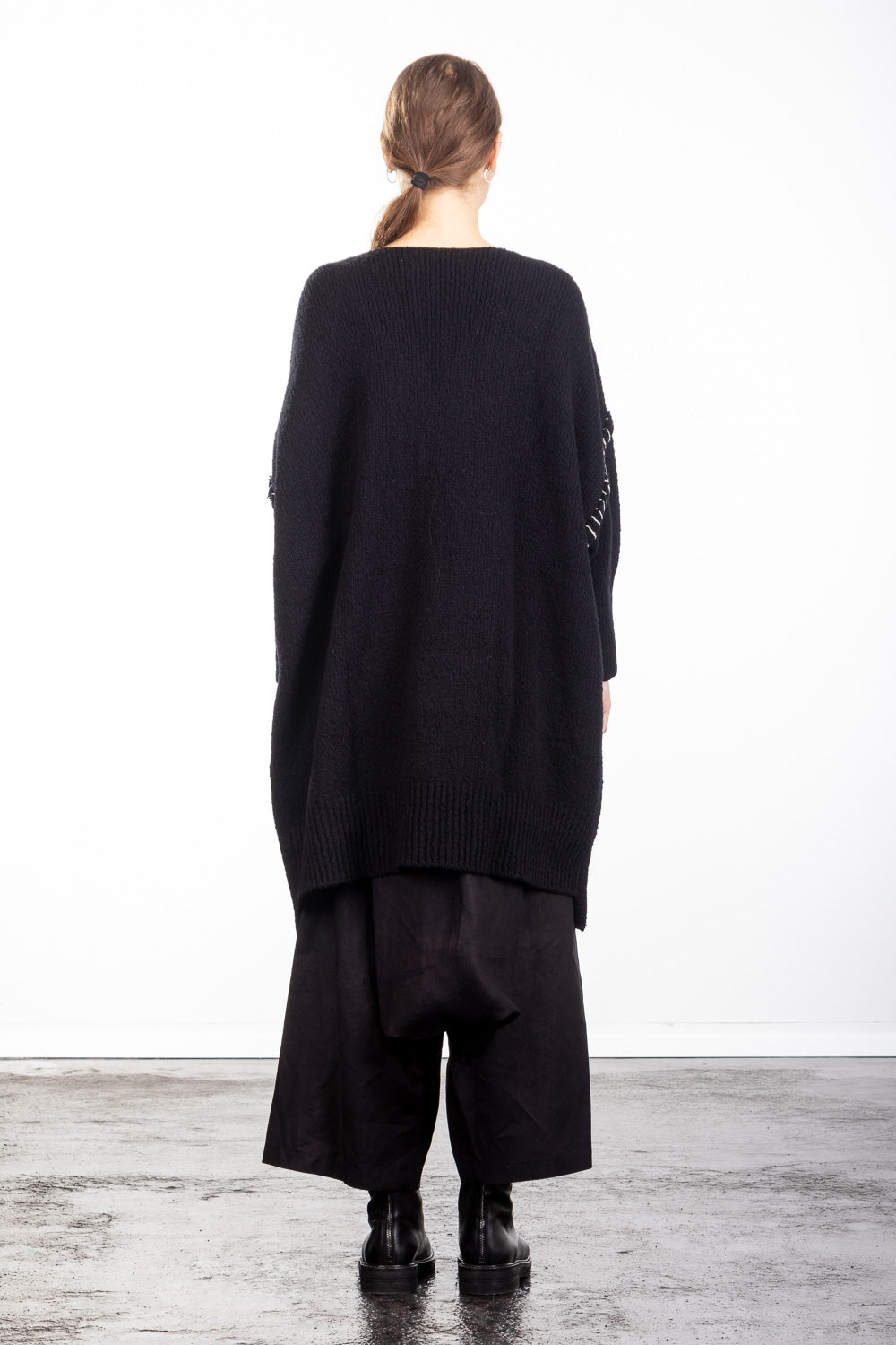 Y`s Yohji Yamamoto Damen Strick Cardigan Oversized schwarz