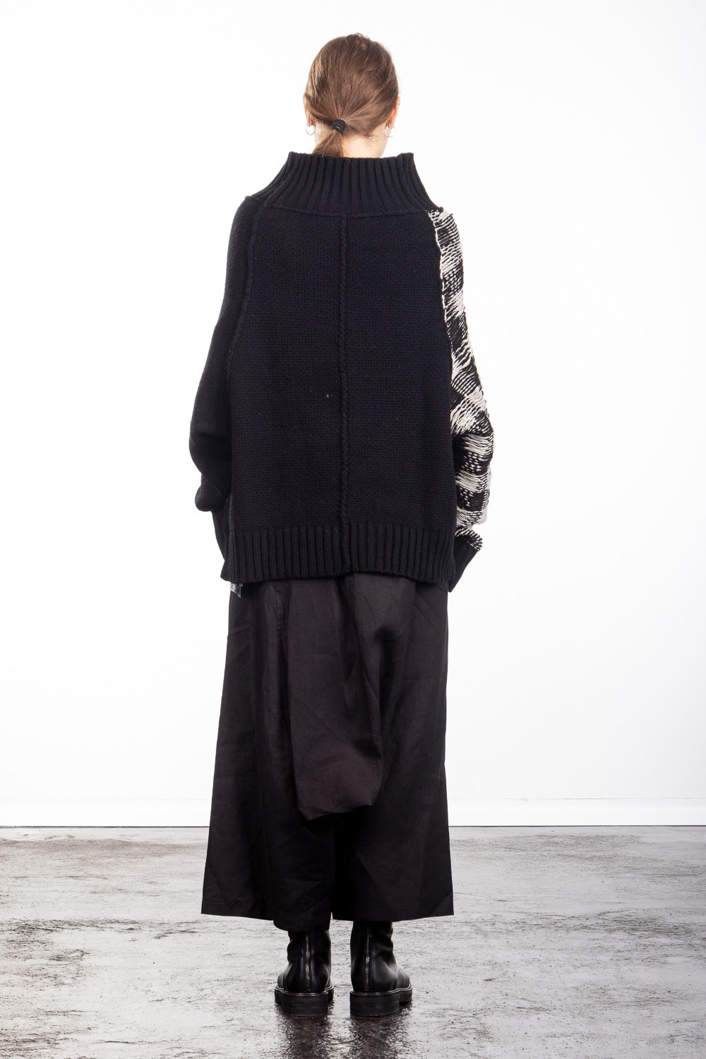 Y`s Yohji Yamamoto Damen Strick Pullover Oversized schwarz