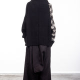 Y`s Yohji Yamamoto Damen Strick Pullover Oversized schwarz