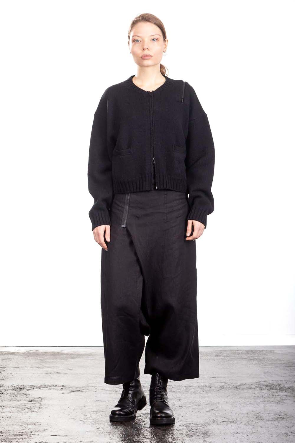 Yohji Yamamoto Damen Strick Cardigan schwarz