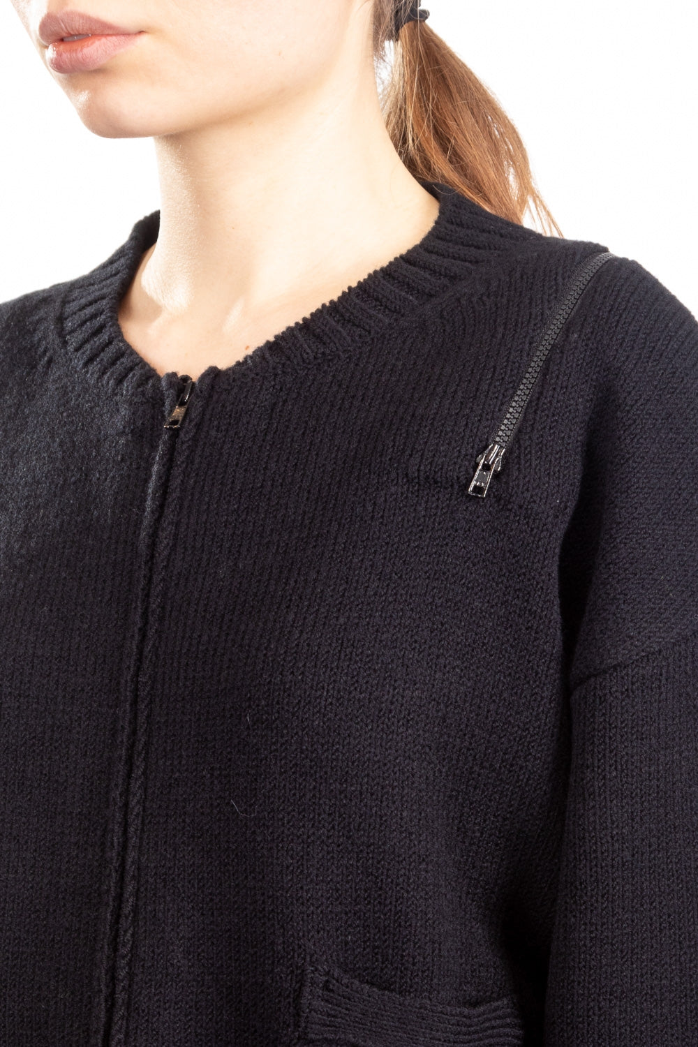 Yohji Yamamoto Damen Strick Cardigan schwarz