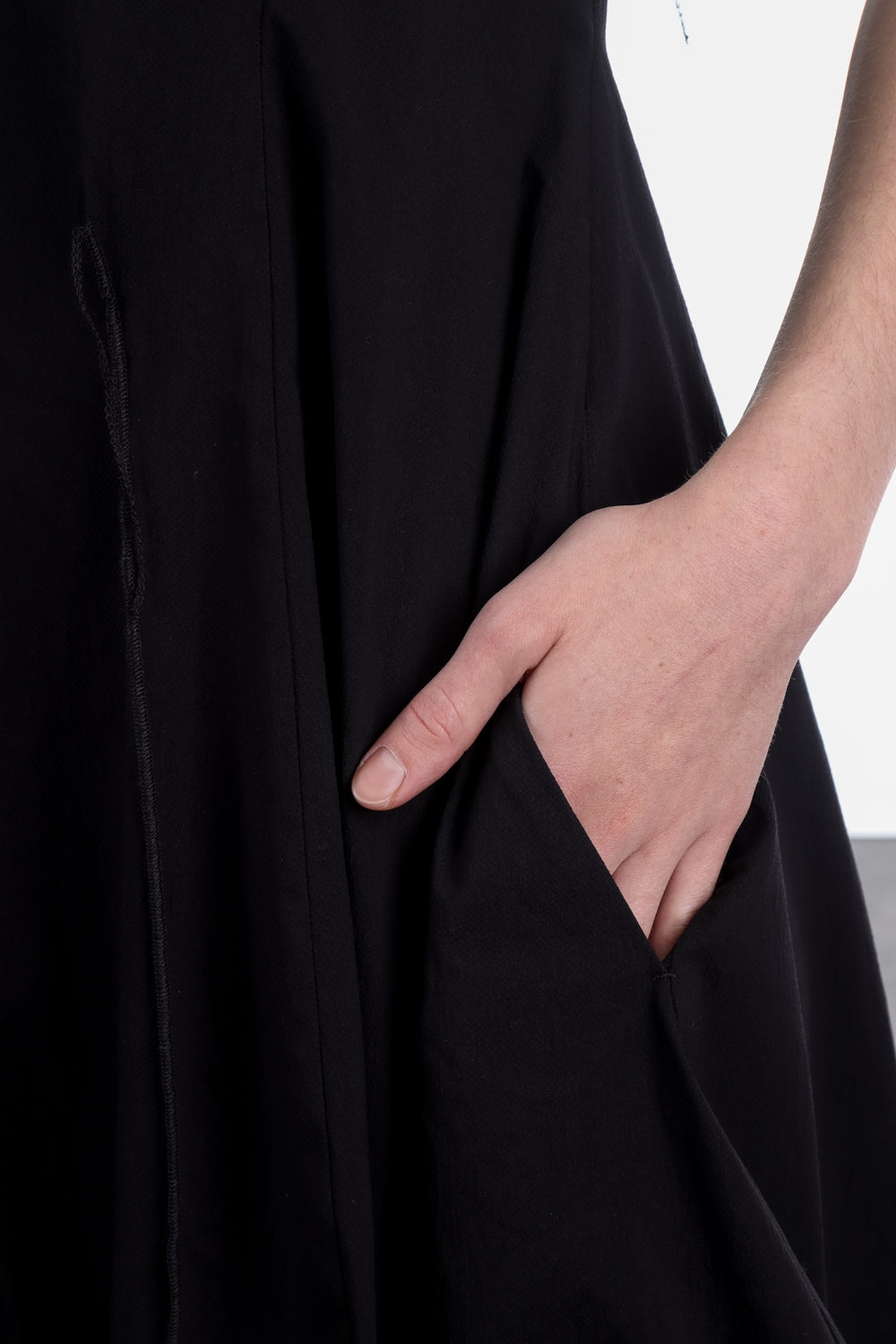 Rundholz Damen Kleid mit Ballonrock schwarz