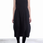 Rundholz Damen Kleid mit Ballonrock schwarz