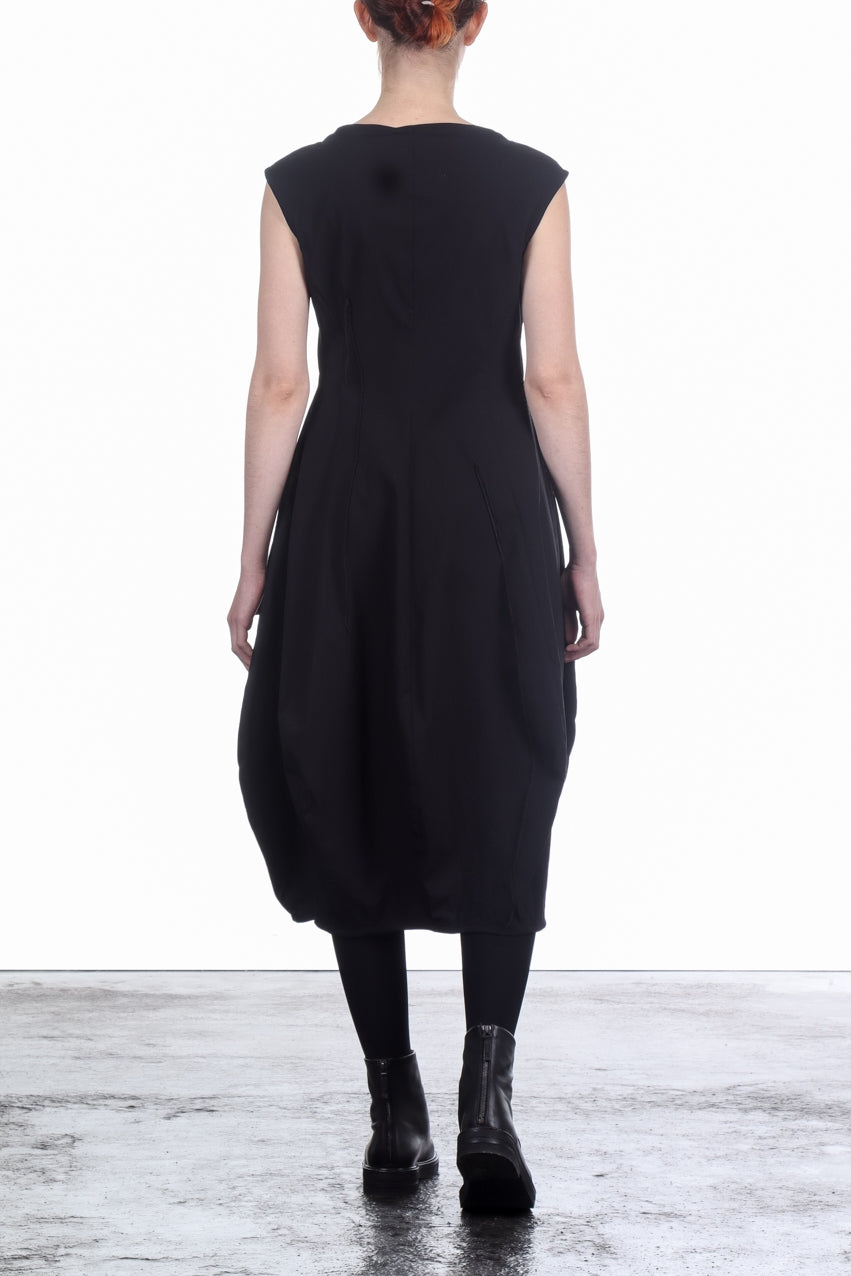 Rundholz Damen Kleid mit Ballonrock schwarz