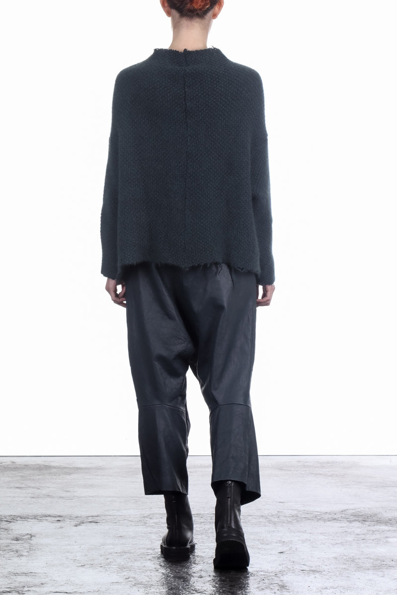 Rundholz Damen Racoon Pullover Oversized Dunkelgrün