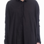 Rundholz DIP Damen Hemd-Kleid Oversized Schwarz
