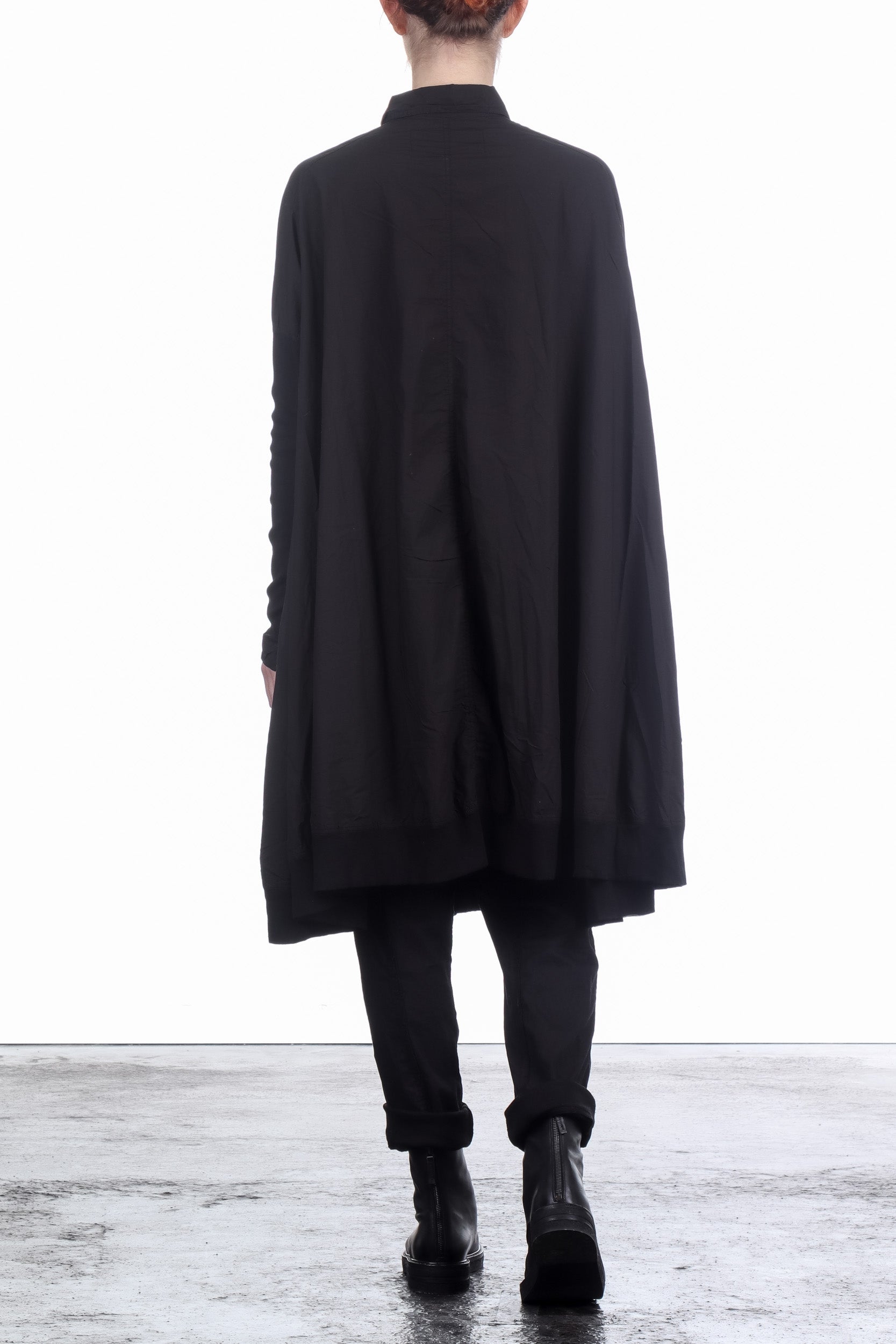 Rundholz DIP Damen Hemd-Kleid Oversized Schwarz
