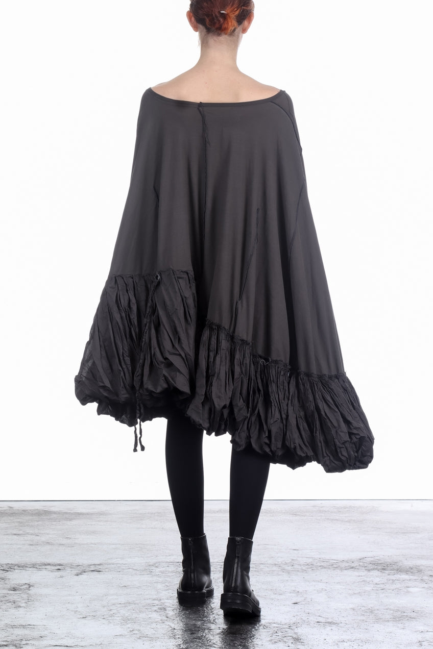 Rundholz Dip Damen Jersey A-Linie Kleid Lava