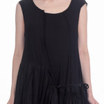 Rundholz Dip Damen Jersey Kleid Ballonrock Schwarz