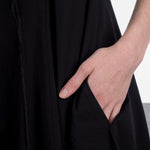 Rundholz Dip Damen Jersey Kleid Ballonrock Schwarz