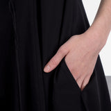 Rundholz Dip Damen Jersey Kleid Ballonrock Schwarz