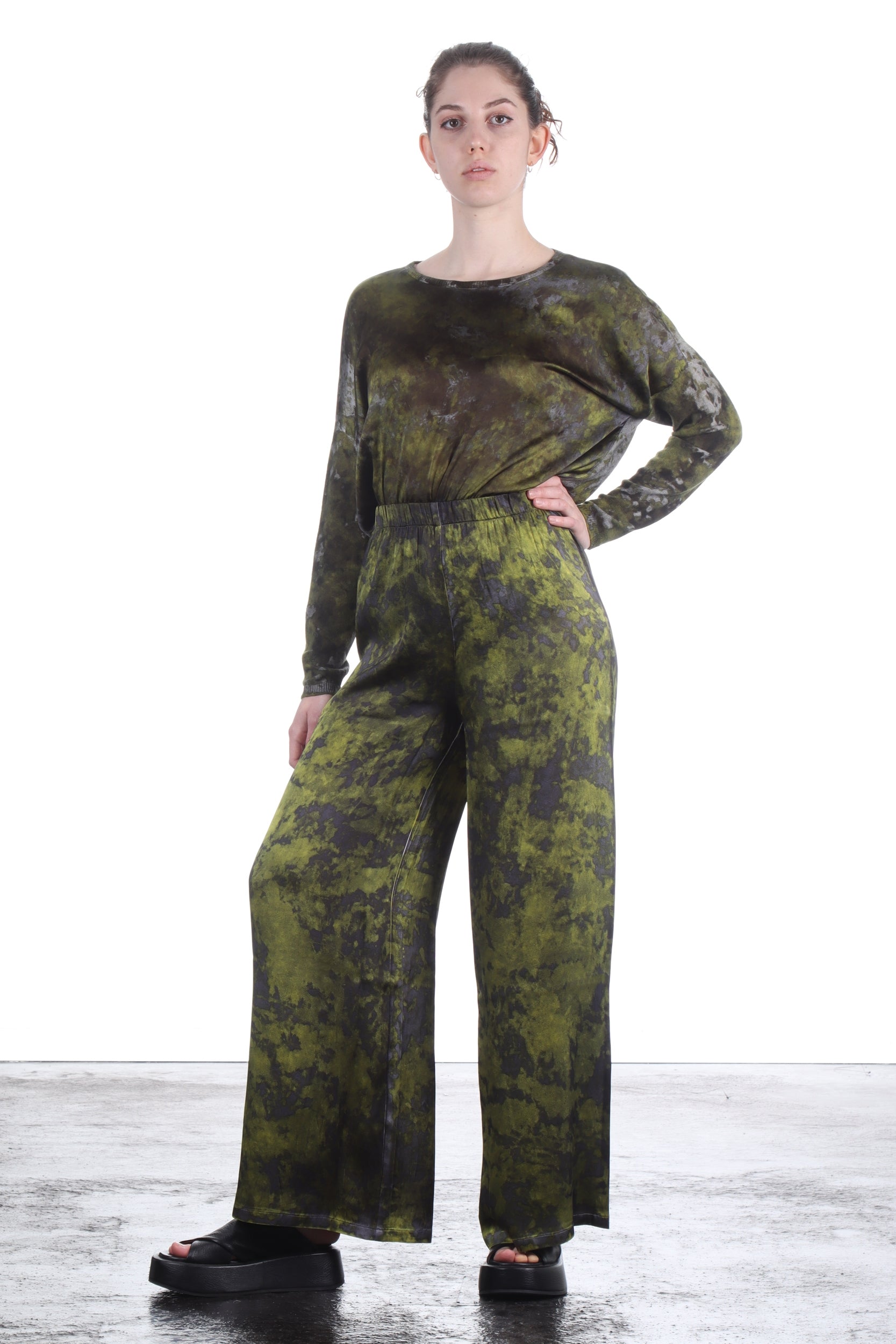 AVANT TOI Damen Kaschmir Pullover mit Seidenapplikation curcuma