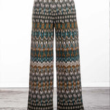 Schella Kann 2 Damen Culotte Hose mit weitem Bein Print multicolor