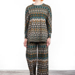 Schella Kann 2 Damen Langarmshirt oversized mit Print mehrfarbig