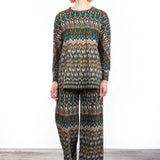 Schella Kann 2 Damen Langarmshirt oversized mit Print mehrfarbig
