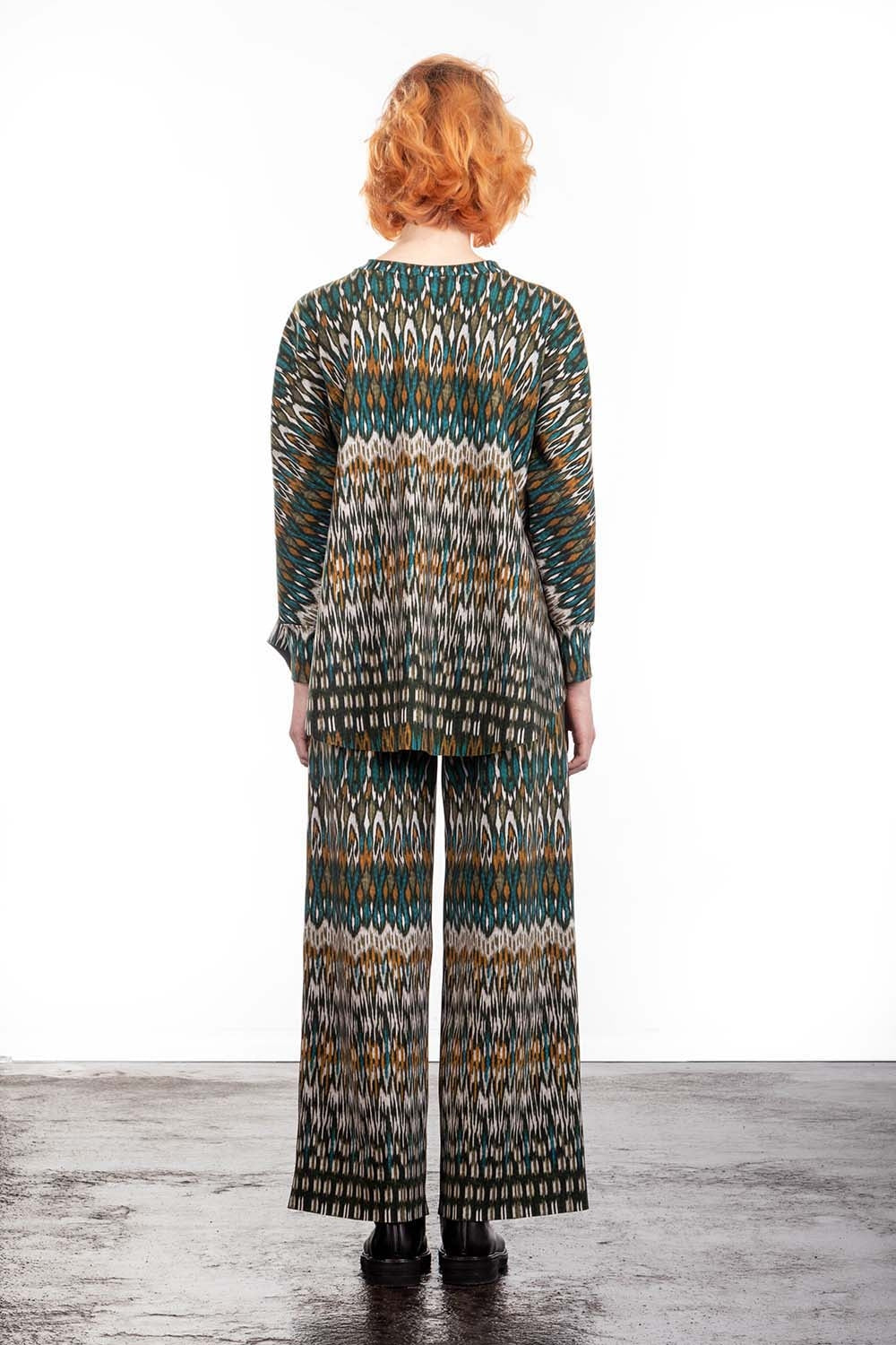 Schella Kann 2 Damen Langarmshirt oversized mit Print mehrfarbig