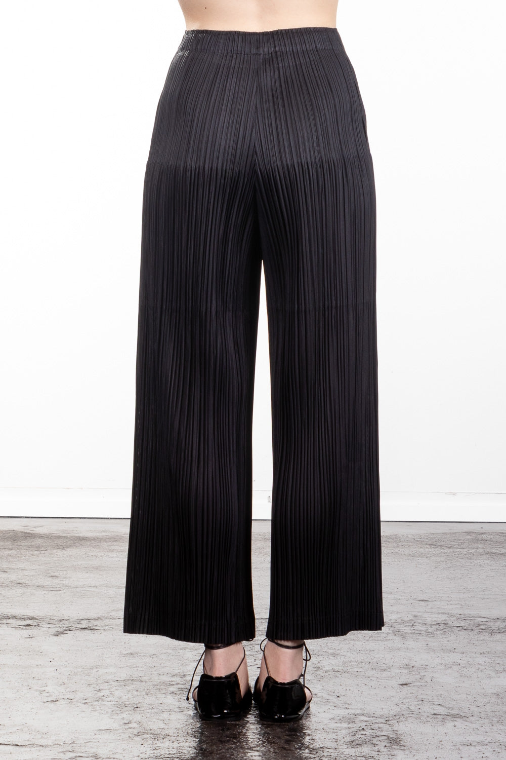 Pleats Please Issey Miyake Weite Plissee Taillenhose schwarz