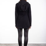 Rundholz Damen Kapuzenjacke A-Linie schwarz 