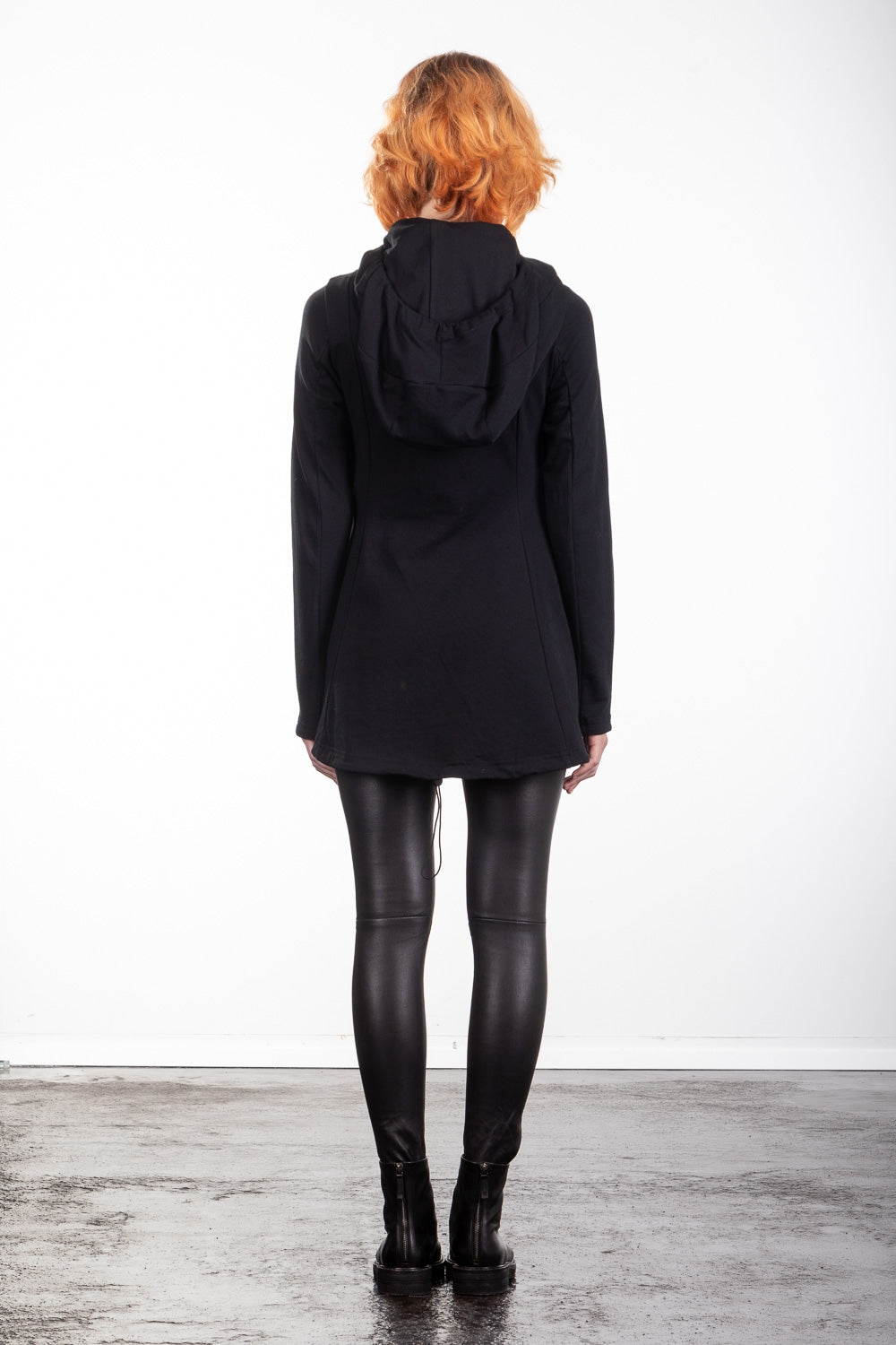 Rundholz Damen Kapuzenjacke A-Linie schwarz 