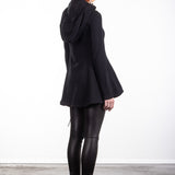 Rundholz Damen Kapuzenjacke A-Linie schwarz 