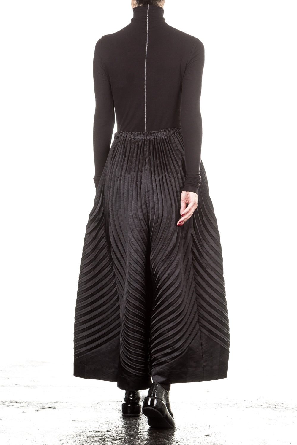 ISSEY MIYAKE Plissee Hoserock schwarz