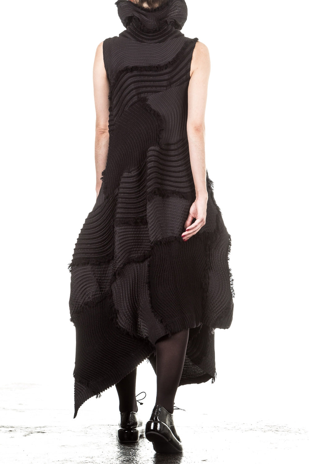 ISSEY MIYAKE Plissee Kleid schwarz