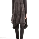 Claudio Cutuli Damen Lederweste Avantgarde schwarz