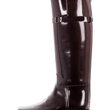 Ann Demeulemeester Damen Lackleders Stiefel bordeaux