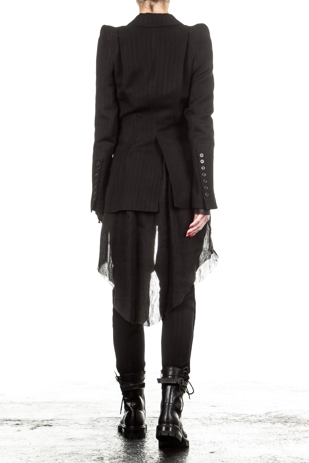 Ann Demeulemeester Damen 7/8 Hose Avantgarde schwarz 